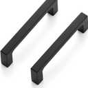 Ravinte 30 Pack Solid 3-1/2 Inch Kitchen Square Cabinet Handles Matte Black Pulls Drawer Pulls Kitchen Cabinet Hardware Flat Black Handles