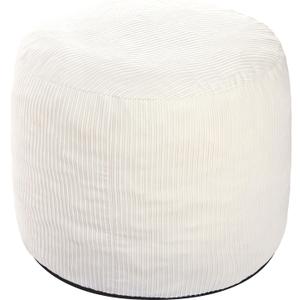 WSOFRLAC Small Pouf Ottoman Foot Rest Footstool and Ottomans Small for Couch Foot Stools for Living Room Boho Couch Ottomans White Beige Pouf Ottoman 20x15 Foot Rest Poufs Footstool