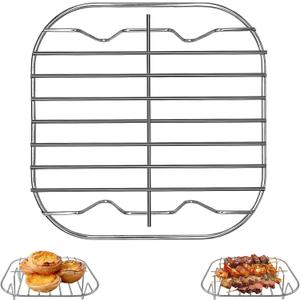 8''8'' Air Fryer Wire Rack for Gourmia GAF716 GAF798 7QT Air Fryer, Food Grade Stainless Steel Air Fryer Replacement Parts Accessories