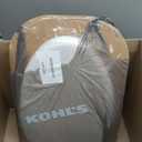 Mayfair Padded Toilet Seat with Chrome Hinges, Soft Vinyl over Wood Core Seat, Made in USA, Elongated, White