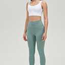 AMRIY Medium Support Sports Bra for Women Seamless Criss Cross Back Yoga Bra with Removable Padded Cups (White, M)