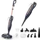 DEVOAC VM6 Scrubbing Steam Mop with Rotating Mop Pads, 10 in 1 Steam Mop, Lightweight Spin Mop & 3 Steam Modes for Hard Floor Laminate Marble Floors (Dark)