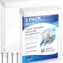 Remerry 2 Pcs Outdoor Brochure Holder 8.5 x 11 Inch Waterproof Acrylic Wall Mount Literature Box Dispenser with White Lid , Clear Real Estate Brochure Box Flyer Holder for Document Pamphlet Display