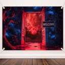 6x4ft Horror Forest Background Welcome to The Other Side Backdrops Backdrop Reversing World Gate Backdrop Kids Birthday Party Decorations Studio Photo Props TAYHBDJ054