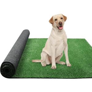 Heyroll Artificial Grass 5X8FT, 0.4" Pile Height Green Fake Grass Mat, Synthetic Turf Rug Indoor Outdoor Lawn Pet Dogs for Garden, Balcony, Patio with Drainage Holes, Customized Sizes