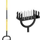 Lawn Aerator Spike, 2-in-1 Lawn Core Aerator Lawn Tool, 43 Inch Manual Soil Aerator Grass Aerating Tool Aeration for Yard