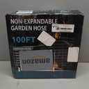 Garden Hose 100FT Non-Expanding, Lightweight Hose With 10-Function Nozzle, Leak-Proof No-Knot, Easy to Carry, Wear-Resistant, Sturdy 3/4GHT Flexible Water Hose for Outdoor (Black with Nozzle)