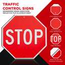 OLANZU 2 Pack Large Stop Signs 24 x 24 Inches - High Intensity Prismatic Aluminum 60 MIL - UV Protected and Weather Resistant - Honeycomb Reflective Stop Signs Traffic,2 Pre-drilled Holes