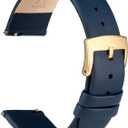 OTTOODY Leather Watch Bands Quick Release Watch Straps, Elegant & Ultra-Soft Top Grain Leather Watch Band for Women Men, Choice of Color & Width - for Watch & Smartwatch (Dark Blue (Gold Buckle-20mm)