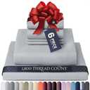 Silky Soft King Sheet Set - 6 Piece Bed Sheets for King Size Bed, Secure-Fit Deep Pocket Sheets with Elastic, Breathable Hotel Sheets & Pillowcase Set, Wrinkle Free Oeko-Tex Sheets