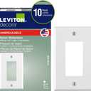 Leviton 1-Gang 1-Decora Midway Nylon Wallplate 10 Pack, PJ26-WM, White