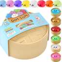 Dumpling Squishy Mystery Box, Random 1 of 14 Colors, Cute Squishy Dumpling Toy, Slow Rising Squeeze Toy, Sensory Fidget Toys for Anxiety Relief, Perfect for Party Favors, Birthday Gifts & Desk Toys