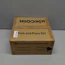 KIKCOIN Pots and Pans Set Nonstick, Ceramic Cookware Set Detachable Handle, Induction Kitchen Cookware Set with Removable Handle, Healthy Non Stick RV Cookware, Dishwasher  Oven Safe, PFOA Free (5 Pieces with 1 Lid/Handle, Green)