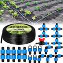Tondiamo 250 ft 5/8 Inch Drip Tape Irrigation Tubing Kit 16 Mil 6" Spacing Hose Garden Landscape Irrigation System Automatic Equipment for Farms