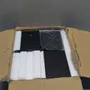 4x4 Post Base 4 Pcs, (Inner Size 3.6x3.6) Post Anchors, 13GA Thick Solid Steel & Black Powder Coated,Deck Post Brackets Support Deck Base Plate Pergola Brackets Fence Kit Mailbox Mount