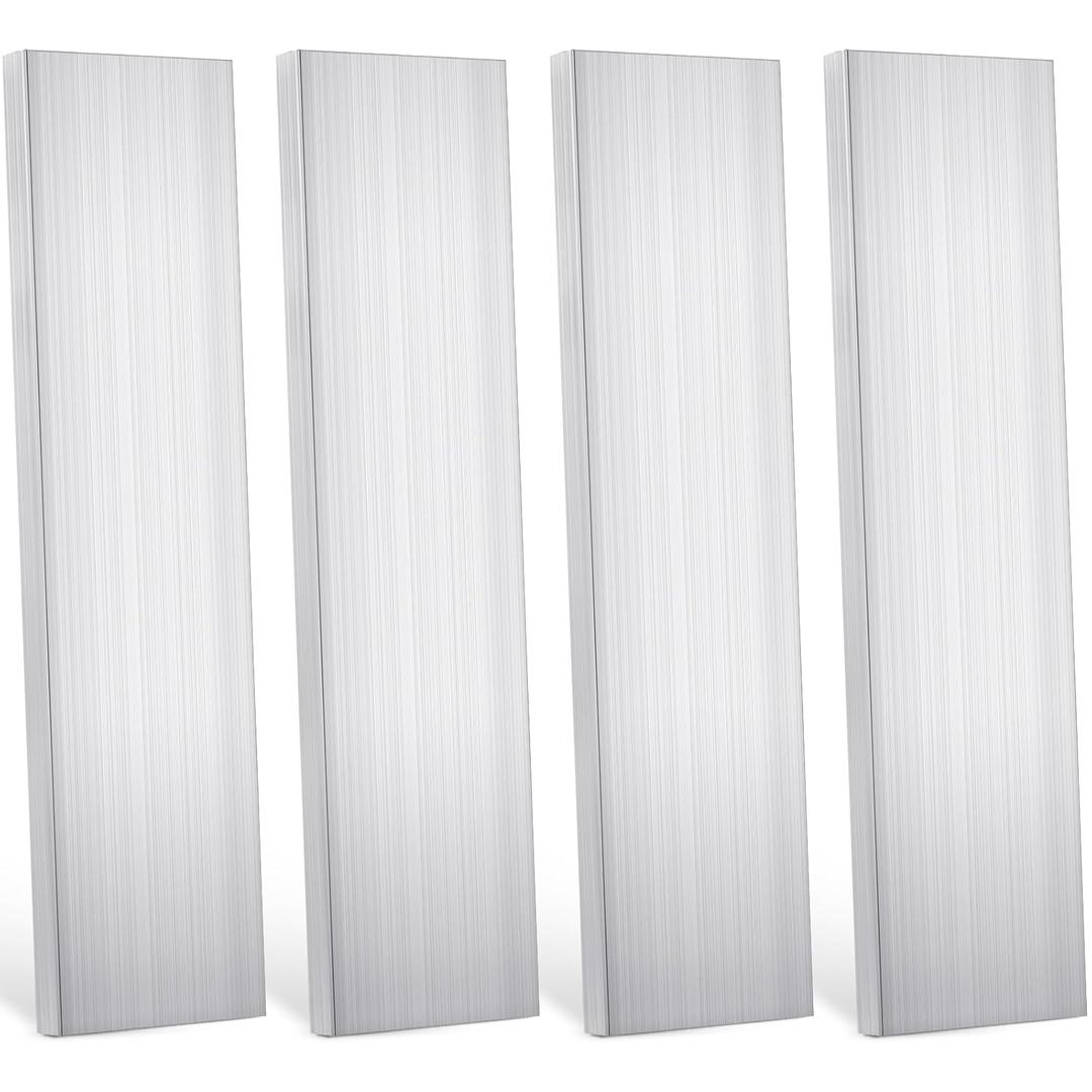 Therwen 4 Pcs 3/8"(10mm) x 3"(75mm) Aluminum Flat Bar 12" Long 6061 General Purpose Plate Extruded Aluminum Bar Solid Extruded Plate Mill Stock