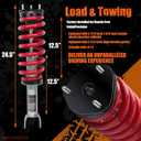 2 Inch Leveling Struts for 2012-2018 Ram 1500 4WD & 2019-2024 Ram 1500 Classic 4WD, Pre-Loaded Coil Spring, Eliminate Factory Rake, Bolt-On Installation, Smooth Factory-Like Ride