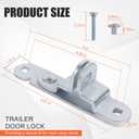 GDW Cargo Trailer Door Latch Hasp Keeper for Ramp Padlock Race Bar Lock Handle Enclosed Car Hauler (Trailer Door Hasp 2pack +Screws 4+Nuts 4)