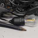 addlon 102FT(96+6) Solar String Lights Outdoor Waterproof with USB Charging & Remote Control - Dimmable Solar Power Patio Lights with LED Bulbs for Porch, Garden, Yard, Market, Bistro - Lasts 20+ Hrs