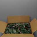 Christmas Garland Snowy 9ft with 50 Lights, Christmas Decor with 50 Light Timer for Mantle Staircase Indoor and Outdoor