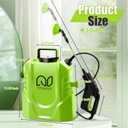 Battery Powered Backpack Sprayer 3 Gallon, Garden Sprayer with 3 Adjustable Pressures & Digital Display, Electric Pump Sprayer with 2.2Ah Battery, Telescopic Wand, 5 Nozzles for Yard Lawn