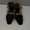 vivianly Womens Square Toe Ankle Booties Chunky Heel Boots Side Zipper Patent Leather Mid-Calf Boots 7