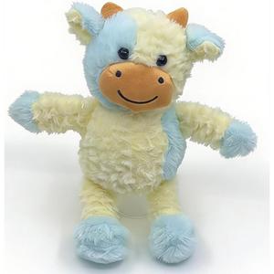 YUKOUQIAN Cow Stuffed Animal Cow Plush Doll Toy 11.8 inch for Girls Boys (Stand Cow Light Blue)