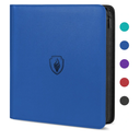 Premium Zip Card Binder 12 Pocket, Fabmaker 912 Pockets Trading Card Binder, PU Zipper Card Collection Album, Sturdy Side-Loading Card Book Holder for Game & Sports Cards, Royal Blue