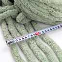 Sage Green Chunky Chenille Yarn - 6 PCS Bulky Plush Yarn for Hand Knitting Blankets (30 Yards, 8.8 Ounces Each)