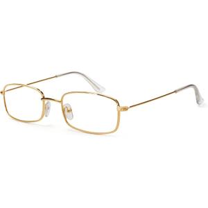 Old Man Costume Glasses, Gold Rectangular Granny Dress Up Eyeglasses, Old Lady Glasses for Men, Women Halloween Grandma Cosplay Prop, 100 Days of School Costume Accessories