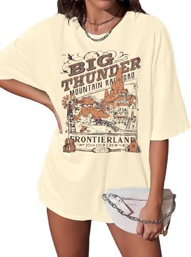 Magical Shirt for Women Magic Kingdom Shirts Oversized Graphic Short Sleeve T-Shirt Casual Holiday Vacation Tee Tops Size 2XL