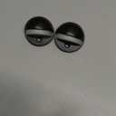 QCAA Low Dome Floor Door Stop, H 25.4 x Diameter 44.5mm, Zinc Die Cast, Matte Black, 2 Pack, Made in Taiwan