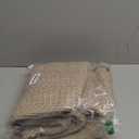 OIAHOMY 75L Large Woven Cotton Rope Storage Basket with Handle for Organizing Blanket and Toys for Living Room, Nursery, Brown Variegated 22x17x12