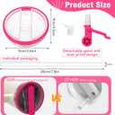 40oz Flip Straw Pro Lid for Stanley, 2025 NEW Leak Proof Lids Replacement for Stanley Quencher and ProTour, No Spill Dust-proof Tumbler Cover Cap Removable Top for 40oz StanleyAccessories,Rose*2