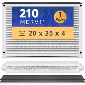 210 Replacement Air Filter MERV13 20x25x4 for Air Purifiers Model 1210, 1620, 2120, 2200, 2210, 2216, 3210, 4200, and 2200 with Upgrade Kit 1213 Pleated HVAC AC Furnace Filter, Pack of 1