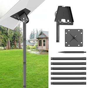 OPKING Starlink Gen 3 Pole Mount Kit, HeavyDuty 9Foot Starlink Mounting Pole & Ground Mount with 90Â° Adjustable Adapter, NoDig Installation for Yards or Outdoor Use