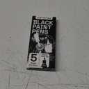 ARTISTRO 5 Black Paint Pen for Glass Marking, Rock Painting, Ceramic, Wood, Tire, Fabric, Metal, Canvas - Set of 5 Acrylic Paint Markers Water-based - Extra-fine Tip