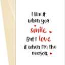 2 x Sweet Valentine's Day Card, Romantic Just Because Card, Love Quotes Gift for Husband Wife, I Love It When I'm the Reason