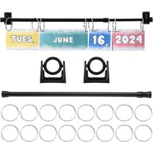 Briwooody Adjustable Flip Calendar Holder Set 16-29 Inches, Black