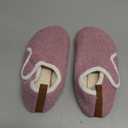 Ibeauti Womens Mens House Slippers Rubber Sole Indoor Slipper Socks Lightweight Fleece Lined Slip-on Barefoot Slippers (8.5-9.5 Women/6.5-7.5 Men, Purple)