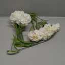 10pcs 24.8inch White Carnations Artificial Flowers Silk Carnations Fake Flowers Faux Carnation for Wedding Bouquets Kitchen Garden Party Home Wedding Floral Arrangement Decoration (White)