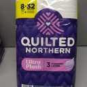 Georgia Pacific QUILTED NORTHERN ULTRA PLUSH TOILET PAPER, 8 MEGA ROLLS (Pack of 1, White)