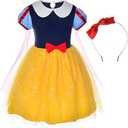 Ghnatygren Princess Birthday Party Costume for Toddler Girls with Headband 120