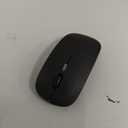 Guiheng Wireless Bluetooth Mouse, LED Dual Mode Rechargeable Silent Slim Laptop Mouse, Portable (BT5.2+USB Receiver) Dual Mode Computer Mice, for Laptop, Desktop Computer, ipad Tablet, Phone, TV (Black)