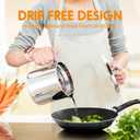 Chihee Grease Container Stainless Steel Bacon Grease Saver with Fine Mesh Strainer 2L / 67.6 fl oz Cooking Oil Keeper Stoarge Can with Dust-proof Lid Non-slip Tray for Kitchen Frying