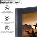 A PLUS MAX 16x20 Picture Frame, Black Engineered Wood Frame for 16 x 20 Inch Picture Poster Photo, Light Weight 16 by 20 Frame with Wood-grain for Wall - 1 Pack/Black/16 x20