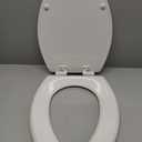 Portable Toilet Portable Toilet Seat Cover Toilet Seat with Lid Replacement Toilet Seat Toilet Bowl Cover will Slow Close Never Loosen for Home Portable Toilet Disposable Toilet Seat Cover/98 (Color ( (45.5x35.5cm, White)