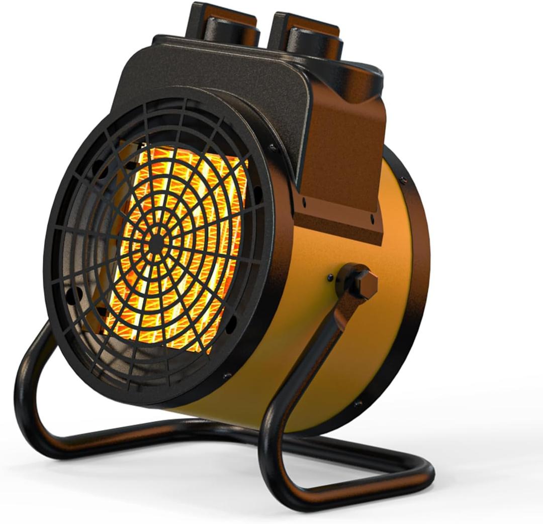 Greenhouse Heater, 1500W Outdoor Electric Heater, 3S Heating &3 Heat Modes, Overheat Protection, 90° Tilt, Portable Outdoor Heaters for Patio, Green House, Flower Room, Workplace