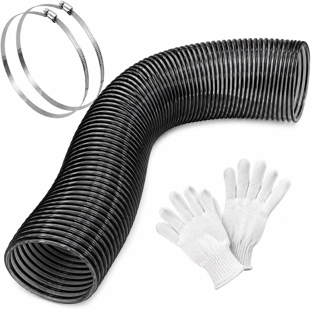 764-05082 Bagger Flex Hose Replacement 8in 3.9FT PVC Leaf Vacuum Hose for Cub Cadet MTD Craftsman Riding Mower Bagger cub cadet bagger 【200mm*1.2m】