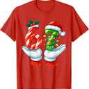 67 Christmas 67 Meme Gen Alpha Slang Candy Cane Xmas Holiday T-Shirt Red